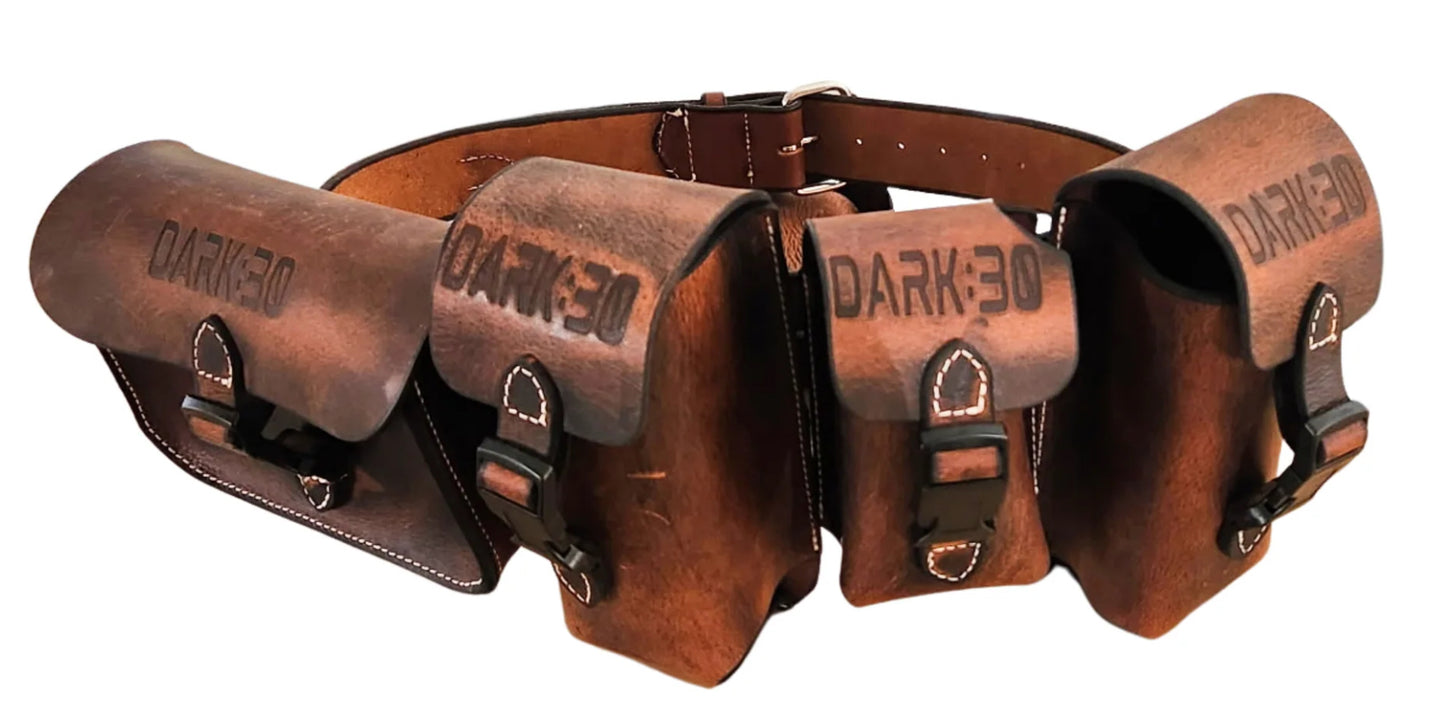 Leather Belt and Pouch Combo