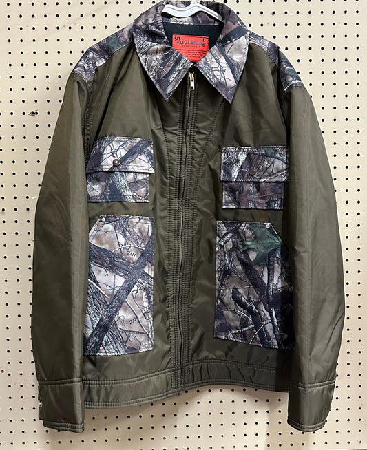 Water Resistant Camo Zip-Up Jacket